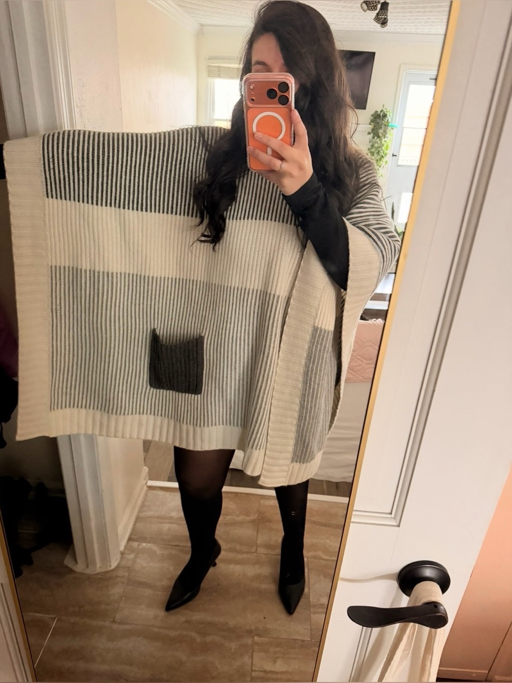 NAADAM fisherman’s poncho cape cashmere wool jacket